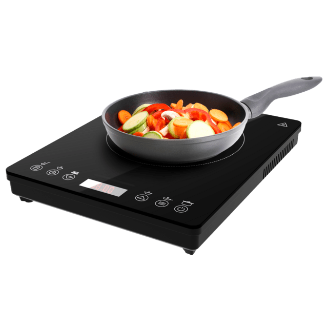 Cecotec Full Magma Slim Placa de inducción con diseño en cristal display táctil 8 niveles de potencia y temporizador. Placa de inducción