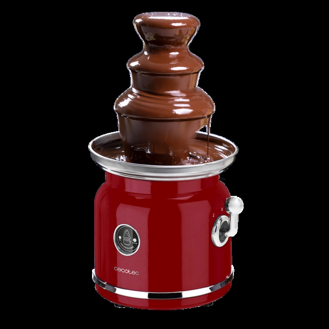 Cecotec Fun Chocolicious. Fuente De Chocolate Con Potencia 90 W Diseño Retro Torre De Acero Inoxidable 3 Niveles De Cascada Desmontable Piezas Aptas Para Lavavajillas Fuente De Chocolate