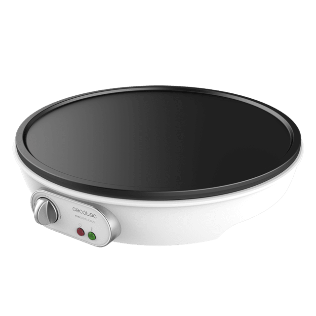 Cecotec Fun Crepelicious Crepera (Placa No Reversible Negra) De 1000 W De Potencia. Rodillo Esparcidor De Masa Y Espátula Incluidos. Interruptor De Encendido Y Apagado Crepera