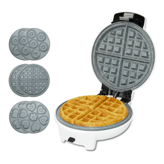 Cecotec Fun Gofrestone 3in1 M. Gofrera Eléctrica Con 700 W Placas Intercambiables Con Recubrimiento Ecológico Diseño Circular Indicador Luminoso Protección Sobrecalentamiento Gofrera / Máquina De Gofres