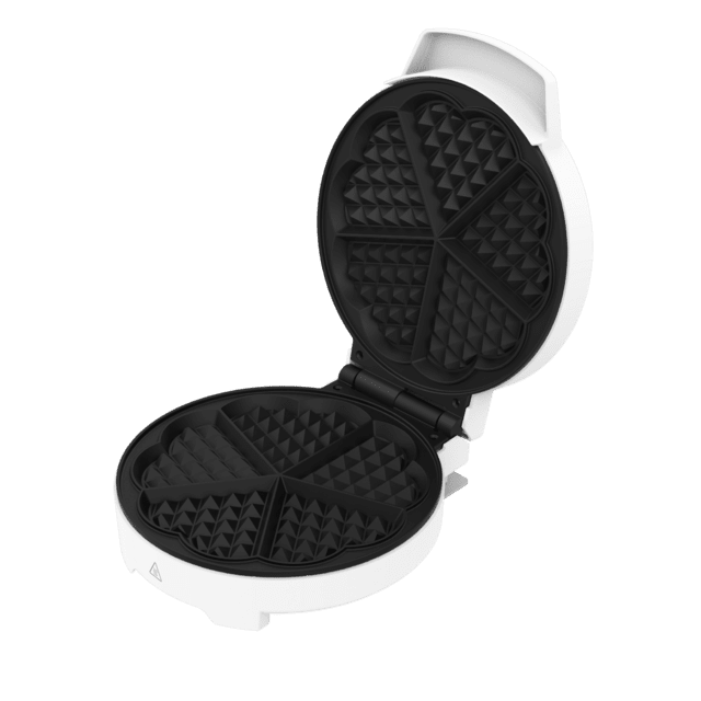 Cecotec Fun Gofrestone Round Gofrera Con Acabados En Acero Inoxidable Y 1000 W De Potencia Ideal Para Cocinar Un Gofre Grande O 5 Gofres Con Forma De Corazón. Gofrera