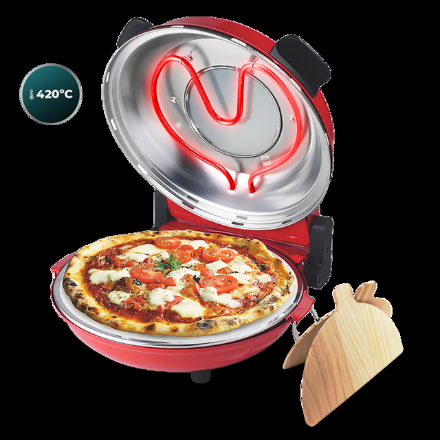 Cecotec Fun Pizza&Co Mamma Mia Vista Horno eléctrico de 1200 W con ventana. Pizza Maker