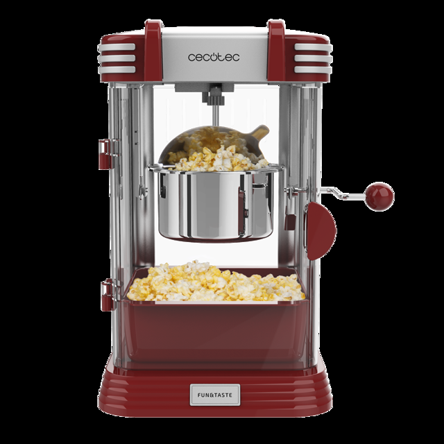 Cecotec Fun&Taste P’Corn Classic. Palomitero Eléctrico Con 300 W Diseño Retro Olla De Acero Inoxidable De 500 Ml Bandeja Extraíble Potencia 300 W Luz Interior Cuchara Dosificadora Palomitero / Máquina De Palomitas