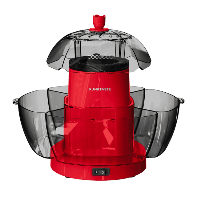 Cecotec Fun&Taste P'Corn Lotus Palomitero De 1200 W Palomitas Listas En 2 Minutos Incluye 4 Recipientes Extraíbles Con Una Capacidad Total De 4 5 L. Palomitero