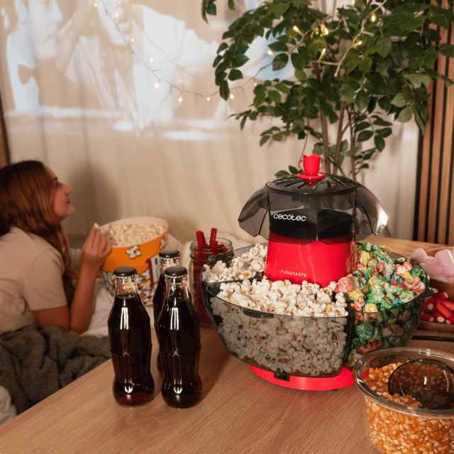 Cecotec Fun&Taste P'Corn Lotus Palomitero De 1200 W Palomitas Listas En 2 Minutos Incluye 4 Recipientes Extraíbles Con Una Capacidad Total De 4 5 L. Palomitero