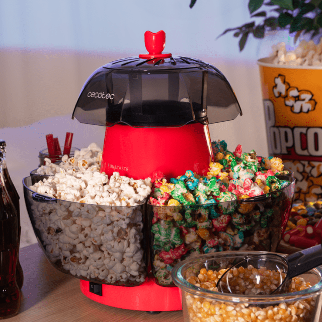 Cecotec Fun&Taste P'Corn Lotus Palomitero De 1200 W Palomitas Listas En 2 Minutos Incluye 4 Recipientes Extraíbles Con Una Capacidad Total De 4 5 L. Palomitero