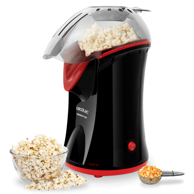 Cecotec Fun&Taste P’Corn Palomitero de 1200 W por convección palomitas listas en 2 minutos y cuchara dosificadora. Palomitero
