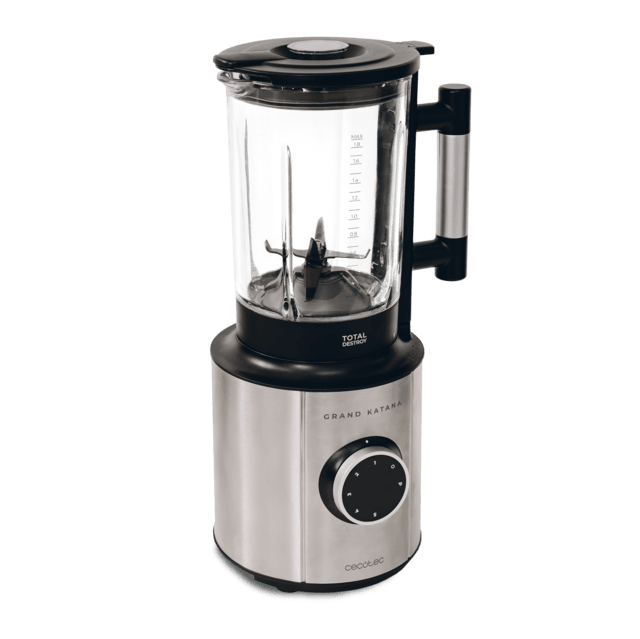 Cecotec Grand Katana 2700MAX Total Destroy B Batidora De Vaso Con 2700 W De Potencia Máxima. Potencia Nominal 1800W Y Máx 2700W. Tecnología Contrarrotante TotalDestroy Cuchilla De 8 Hojas Con Recubrimiento De Titanio Negro Y