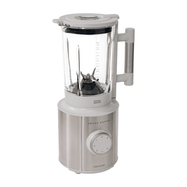 Cecotec Grand Katana 2700MAX Total Destroy W Batidora De Vaso Con 2700 W De Potencia Máxima. Potencia Nominal 1800W Y Máx 2700W. Tecnología Contrarrotante TotalDestroy Cuchilla De 8 Hojas Con Recubrimiento De Titanio Negro Y