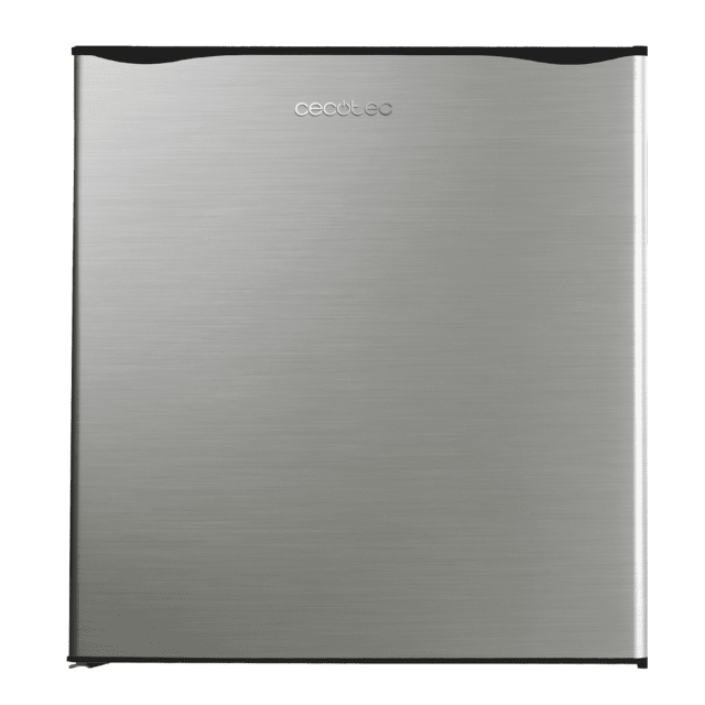 Cecotec GrandCooler 20000 SilentCompress Inox E Mini Frigorífico Acero Inoxidable Compartimento Congelador Interior Capacidad De 46 Litros 47 De Ancho Y 48.5 Cm De Alto Puerta Reversible Funcionamiento Cíclico Clase Energétic
