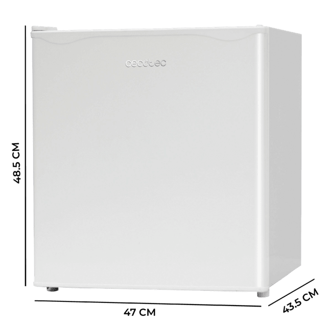 Cecotec GrandCooler 20000 SilentCompress White E Mini Frigorífico Blanco Compartimento Congelador Interior Capacidad De 46 Litros 48 7 De Ancho Y 48 Cm De Alto Puerta Reversible Funcionamiento Cíclico Clase Energética E Mini
