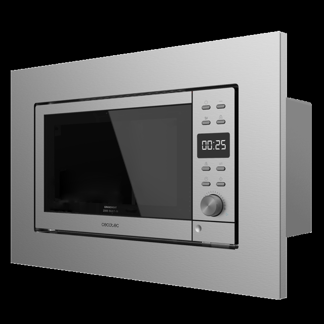 Cecotec GrandHeat 2000 Built-In Steel. Microondas encastrable Digital de 700W Integrable 20l Grill 9 funciones preconfiguradas Quick Start Diseño Elegante<h2 class="d-flex justify-content-center justify-content-lg-start mb-0" s