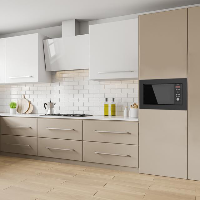 Cecotec GrandHeat 2350 Built-In Black. Microondas Encastrable Digital De 900W Integrable 23 Litros Grill 9 Funciones Preconfiguradas Quick Start Temporizador Microondas Encastrable 23 Litros