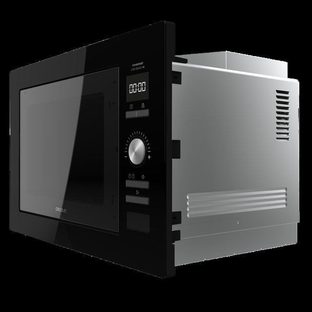 Cecotec GrandHeat 2590 Built-In Black. Microondas encastrable Digital de 900 W Integrable 25 Litros Táctil Grill 1000 W 8 Funciones preconfiguradas Temporizador<h2 class="d-flex justify-content-center justify-content-lg-start m