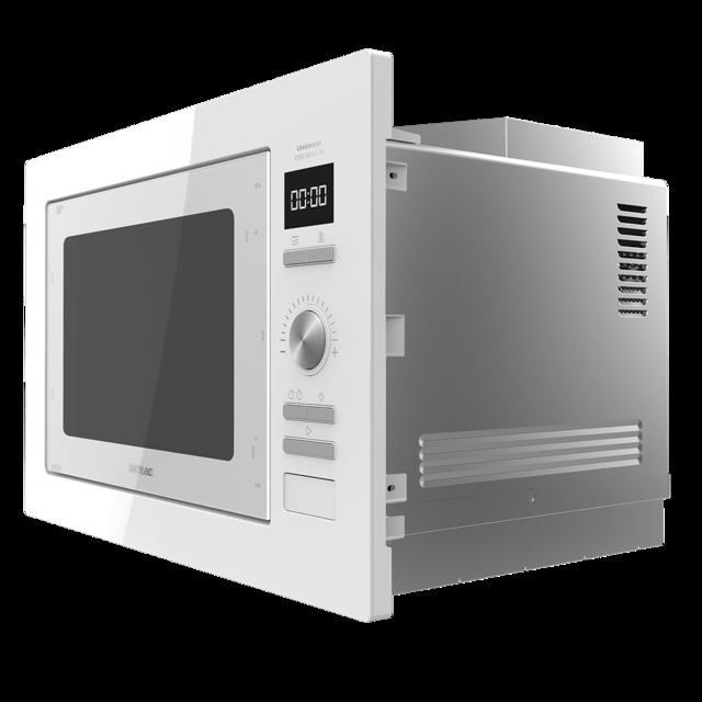 Cecotec GrandHeat 2590 Built-In White. Microondas Encastrable Digital Con Potencia 900 W Integrable 25 Litros Grill 1000 W 8 Funciones Preconfiguradas Temporizador Microondas Encastrable Digital De 25 Litros