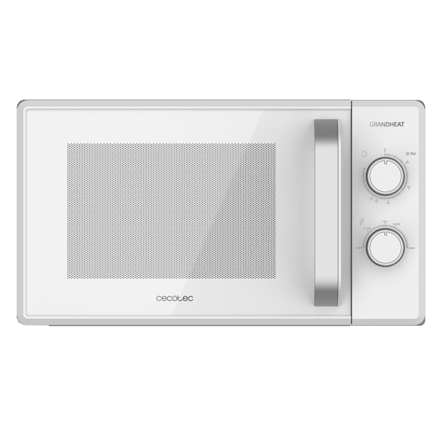 Cecotec Grandheat 3020. Microondas De 20 Litros De 700 W 6 Niveles De Potencia Revestimiento Anti-Dirt ITech Y Tecnología 3DWave Modo Descongelación Temporizador Blanco Microondas De Sobremesa 20 L
