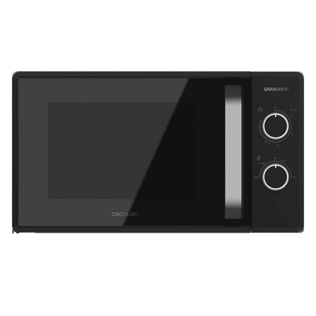 Cecotec Grandheat 3030. Microondas De 20 Litros De 700 W 6 Niveles De Potencia Revestimiento Anti-Dirt ITech Y Tecnología 3DWave Modo Descongelación Temporizador Negro Microondas