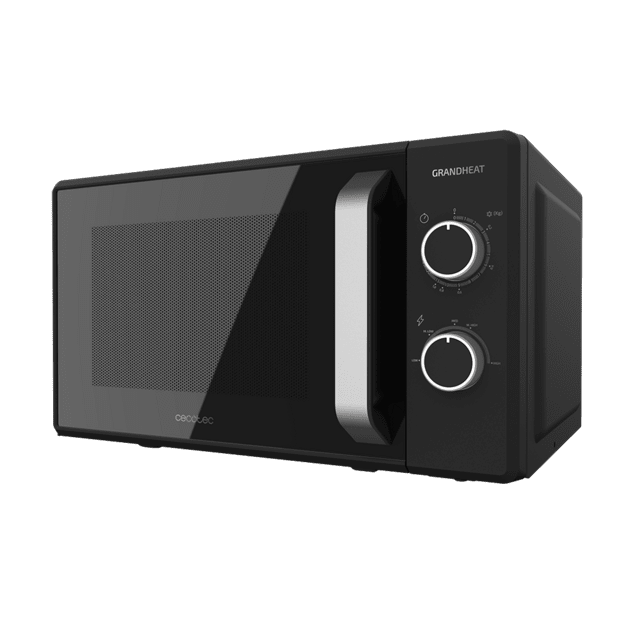 Cecotec Grandheat 3030. Microondas de 20 Litros de 700 W 6 Niveles de Potencia Revestimiento Anti-Dirt iTech y Tecnología 3DWave Modo Descongelación Temporizador Negro Microondas