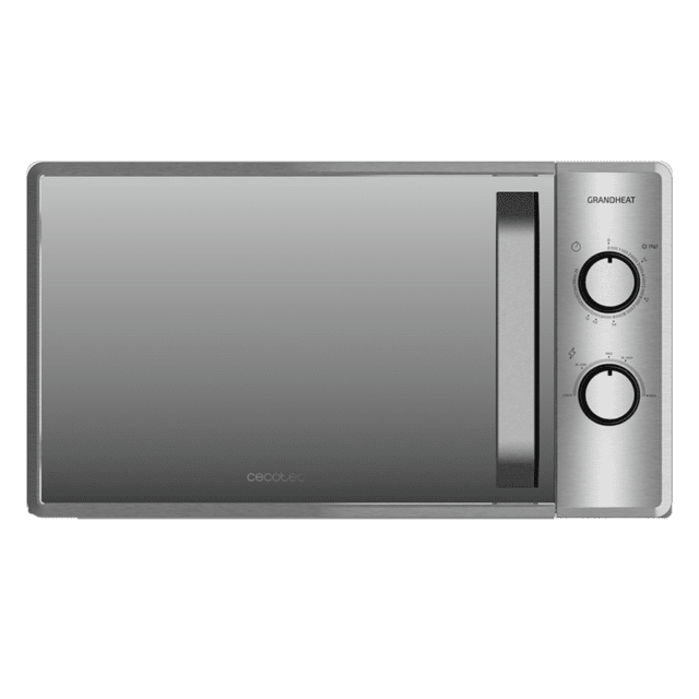 Cecotec Grandheat 3060 M Mirror. Microondas De 20 Litros De 700 W 6 Niveles Revestimiento Anti-Dirt ITech Y Tecnología 3DWave Modo Descongelación Temporizador Plata Y Puerta Efecto Espejo El Microondas Grandheat 3060 Cuenta Co