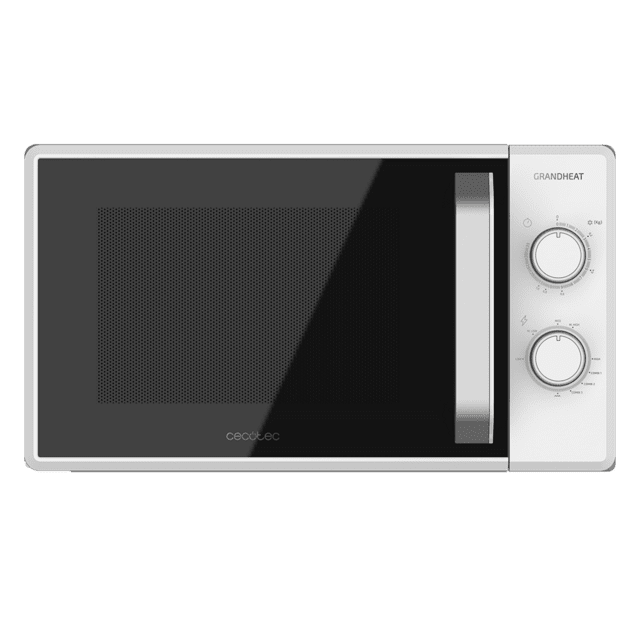 Cecotec Grandheat 3110. Microondas Con Grill De 20 Litros De 700 W Y 1000 W Grill 6 Niveles Revestimiento Anti-Dirt ITech Y Tecnología 3DWave Modo Descongelación Temporizador Blanco Microondas De Sobremesa 20 L