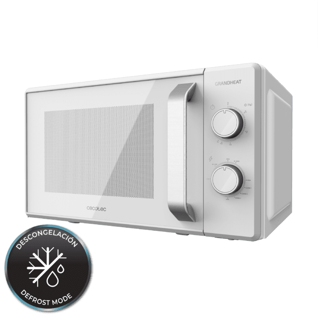 Cecotec Grandheat 3120 Microondas De 20 Litros De Capacidad Con Grill Revestimiento Anti-Dirt ITech Y Tecnología 3DWave. Microondas De Sobremesa