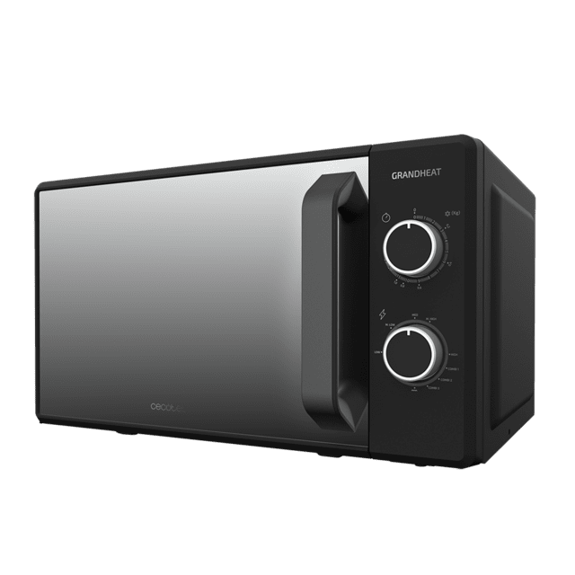 Cecotec Grandheat 3140 Mirror M Microondas de 20 litros de capacidad con grill con revestimiento Anti-Dirt iTech y tecnología 3DWave. Microondas