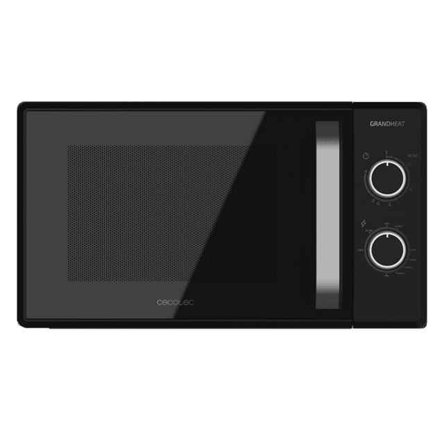 Cecotec Grandheat 3150. Microondas Con Grill De 20 Litros Con 700 W Y 1000 W Grill 6 Niveles Revestimiento Anti-Dirt ITech Y Tecnología 3DWave Modo Descongelación Temporizador Negro Microondas De Sobremesa De 20 L