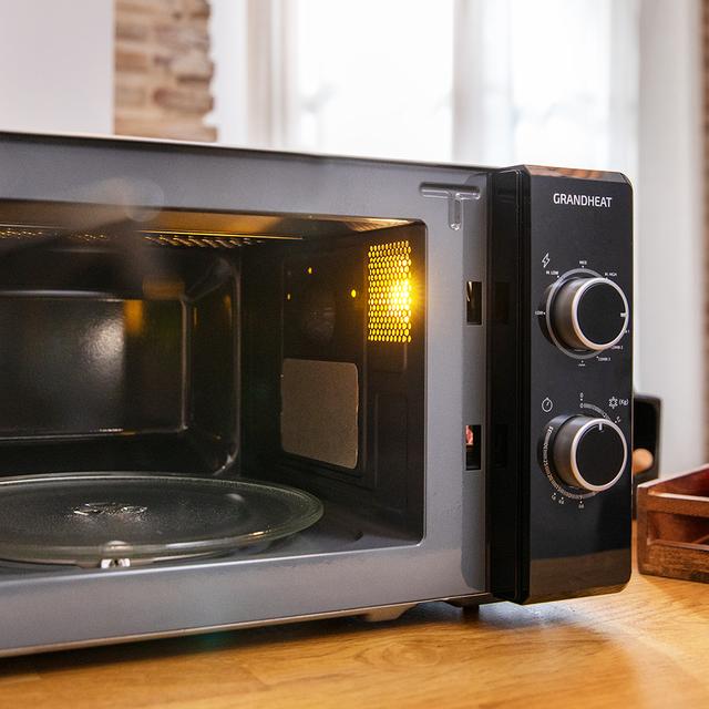 Cecotec Grandheat 3150. Microondas Con Grill De 20 Litros Con 700 W Y 1000 W Grill 6 Niveles Revestimiento Anti-Dirt ITech Y Tecnología 3DWave Modo Descongelación Temporizador Negro Microondas De Sobremesa De 20 L