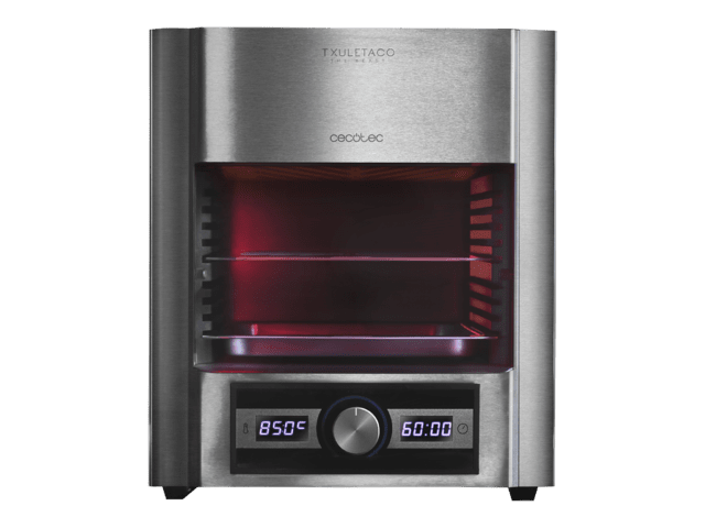 Cecotec Grill Eléctrico Txuletaco The Beast 7850 Steel. 2000W De Potencia Hasta 850°C Parrilla De Acero Inoxidable Bandeja Recoge Grasas Sistema De Temperatura Y Tiempo RegulablesBarbacoa Eléctrica