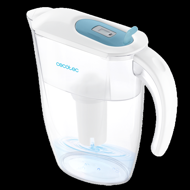 Cecotec H2ONature 2400 Active. Jarra Purificadora de Agua con Filtro de cuatro capas Indicador LCD Capacidad máxima 2 4 L sin filtro Tapa Extraíble Incluye 3 Filtros Jarra purificadora de agua H2ONature 2400 Active
