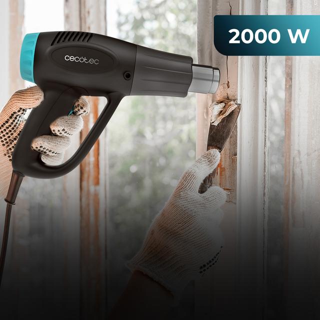 Cecotec Hell Gun 3500 Pistola De Calor Con 2000W De Potencia. Velocidad De Aire Y Temperatura Regulable. Incluye 4 Cabezales Intercambiables. Calentamiento Ultrarrápido. Pistola De Calor 