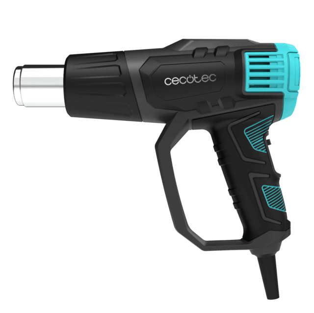 Cecotec Hell Gun 7500 Full Equip Pistola De Calor Con 2000W De Potencia. Velocidad De Aire Regulable. Rango De Temperatura De 50ºC A 550ºC. Incluye 4 Cabezales Intercambiables Y Maletín. Calentamiento Ultrarrápido. Pistola D