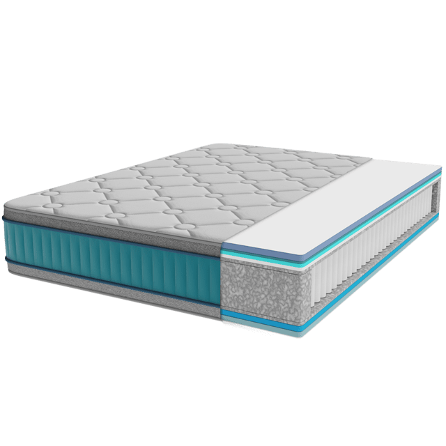 Cecotec Híbrido Flow 8990 Hybrid 150x190Colchón Híbrido Multicapa Con Núcleo De Muelles Ensacados Y Viscoelástica ViscoCare+