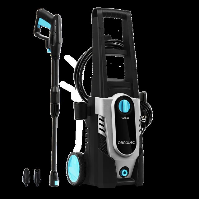 Cecotec HidroBoost 1400 EasyMove. Hidrolimpiadora Compacta Potente y portátil. Ruedas y asa Alta. Máx Potencia 1400 W. Caudal máx 408 l/h. 105 Bares máx. Boquilla Turbo y Boquilla Ajustable. Hidrolimpiadora / limpiadora de a