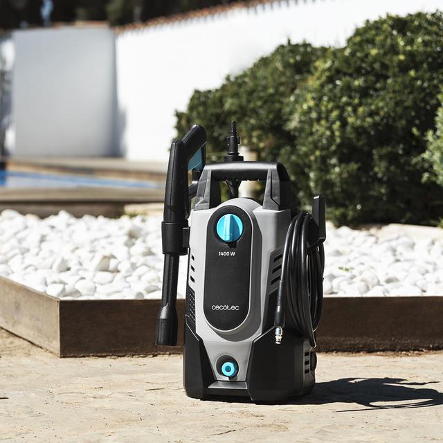 Cecotec Hidrolimpiadora HidroBoost 1400. Compacta Potente Y Portátil. Máxima Potencia 1400 W Caudal 408 L/h 105 Bares Presión Radio De Acción + 9 M Boquilla Ajustable Asa De Transporte Hidrolimpiadora / Limpiadora De Alta Pr