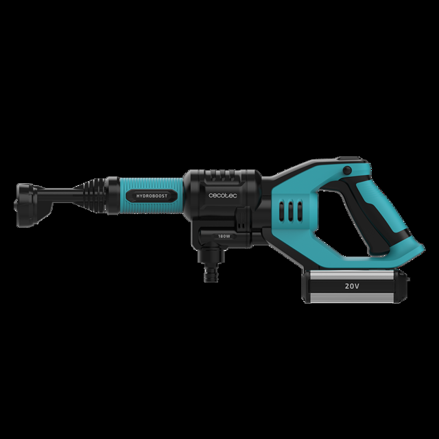 Cecotec HydroBoost 10200 Liberty Pro. Hidrolimpiadora con Potencia 180 W Sin cables Presión 24 bares Caudal 180 l/h Regulador de presión 55 min Botella de jabón Kit de accesorios Bolsa transporte Hidrolimpiadora con batería