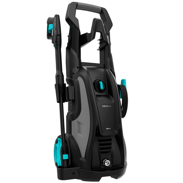 Cecotec Hydroboost 2000. Hidrolimpiadora de 2000 W Caudal máximo de 468 l/h Bomba de Aluminio Presión máxima de 150 Bares Radio de acción de 11 Metros Accesorios Hidrolimpiadora