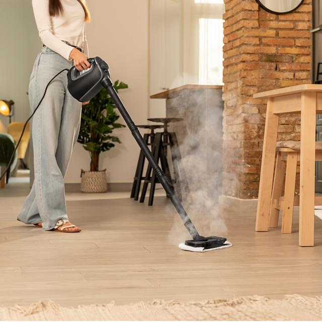 Cecotec Hydrosteam 1300 Rapid Max Vaporeta De Mano Con Calentamiento Rápido Y Potencia De 1350W. Limpia Y Desinfecta Para Acabados Perfectos. Depósito De 550 Ml. 3 Bares De Presión Y 32 G/min De Caudal De Vapor. Bloqueo De Va