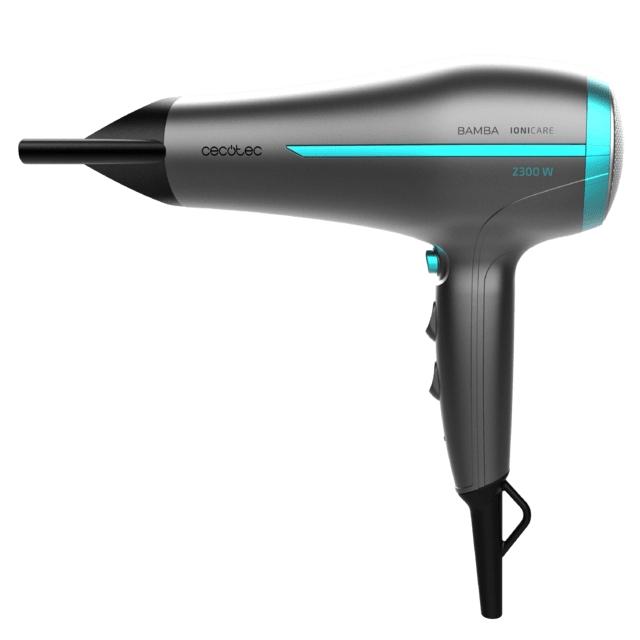 Cecotec Iónico Bamba IoniCare 5200 Aura Secador De Pelo De 2300 W De Potencia Motor DC Con Ion Real Gran Caudal De Aire 2 Velocidades Y 3 Temperaturas 1 8m De Cable Negro Secador De Pelo Iónico Con Motor DC Con Difusor