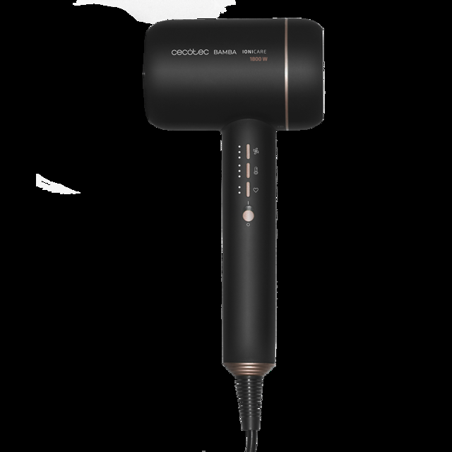 Cecotec Iónico Bamba IoniCare 6000 RockStar Fire.Secador De Pelo Con Motor Digital 1800 W De Potencia Ion Real 5 Ajustes De Temperatura Función Aire Frío Secador Brushless Iónico De Pelo Con Difusor