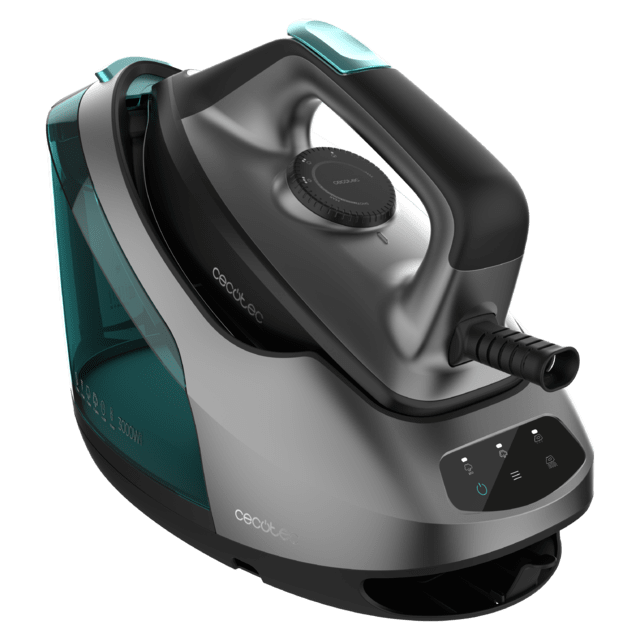 Cecotec IronHero 3000 Station Centro de planchado horizontal de 3000 W con 7 bares de presión suela cerámica ultradeslizante sistema de seguridad Auto Shut Off antigoteo y autolimpieza. Dos modos 400 g/min de golpe de vapor y