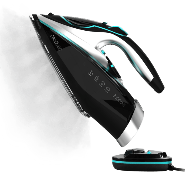 Cecotec IronHero 3100 Cordless Plancha de vapor sin cables con autonomía de 90 segundos ultrapotente con 3100 W y suela cerámica de alta resistecia. Vapor continuo de 35 g/min y Supervapor de 190 g. Plancha ropa de vapor 310