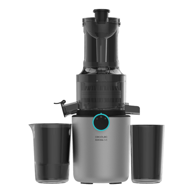 Cecotec Juice&Live 1500 Slim Licuadora De Prensa Fría Con Motor DC De 200W 1 Velocidad Y Función De Marcha Atrás Boca De 82mm 55±5 RPM Licuadora De Prensa Fría