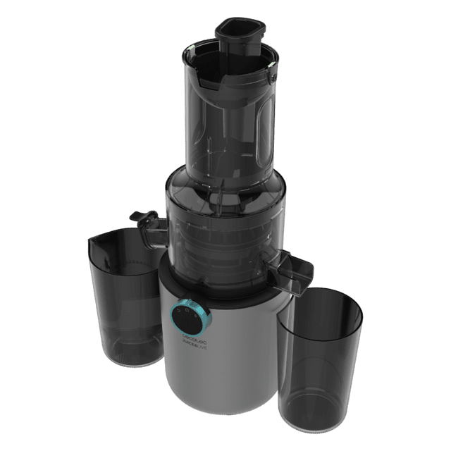 Cecotec Juice&Live 1500 Slim Licuadora De Prensa Fría Con Motor DC De 200W 1 Velocidad Y Función De Marcha Atrás Boca De 82mm 55±5 RPM Licuadora De Prensa Fría