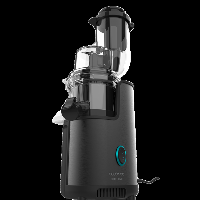 Cecotec Juice&Live 2500 EasyClean Licuadora De Prensa Fría Con 200 W De Potencia Filtro EasyClean De Fácil Limpieza Y Canal XL De Doble Entrada Para Frutas Y Verduras Enteras. Licuadora De Prensa Fría