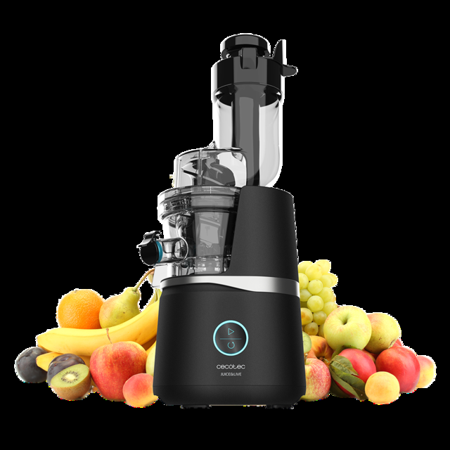Cecotec Juice&Live 3000 EasyClean. Licuadora con Motor de 150 W Sistema de prensado frío Filtro de fácil Limpieza Velocidad Lenta de 50 RPM Canal XL para Frutas y Verduras Enteras Libre de BPA Licuadora prensado en frío  