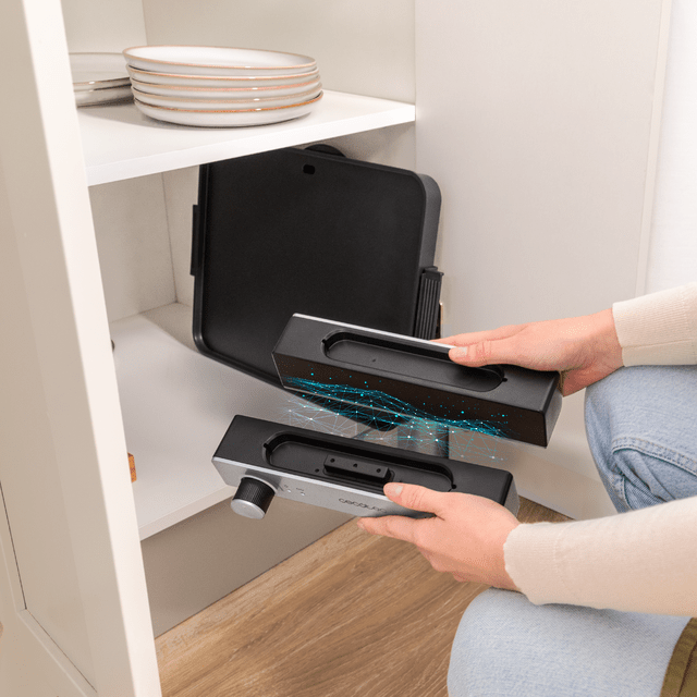 Cecotec Magnet 1800 Plancha De Asar Eléctrica De Gran Potencia Con 1800 W Aluminio Con Revestimiento De Teflón Piezas Magnéticas Desmontables Y Apta Para Lavavajillas. Planchas Eléctricas 