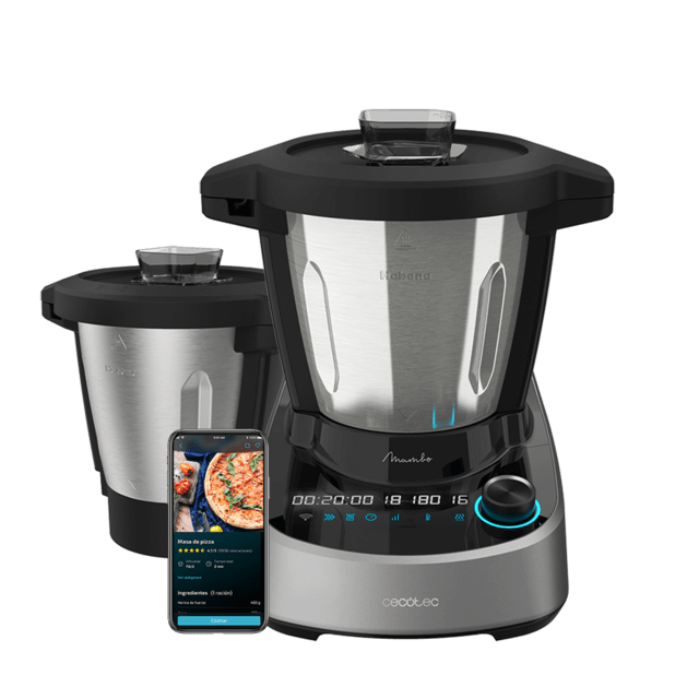 Cecotec Mambo 11090 Habana Robot De Cocina Wifi Con 37 Funciones APP Sistema Autolimpieza Accesorios OneClick Báscula Integrada Jarra Inox Y Jarra Antiadherente Habana Robot De Cocina