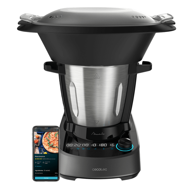 Cecotec Mambo 11090 Robot de cocina con 37 funciones APP báscula y jarra de acero inoxidable apta para lavavajillas Robot de cocina