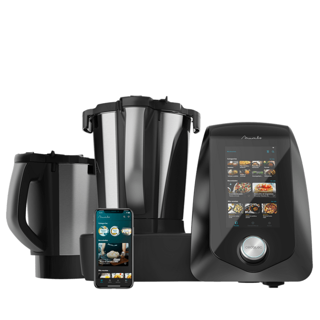 Cecotec Mambo 12090 Habana Robot De Cocina Multifunción. 1700 W 30 Funciones WiFi Pantalla TFT Táctil 7" Báscula Jarra Cerámica Y Jarra De Acero Inox Apta Para Lavavajillas Robot De Cocina Multifunción